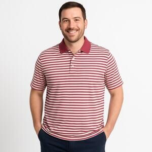 EUC Fairway & Greene XL Striped Polo Shirt Made in Korea 100% Mercerized Cotton